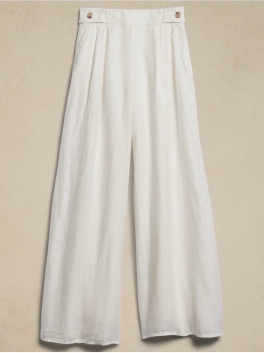 Banana Republic Lina Linen Wide-Leg High-Waist Pants - Picture 4 of 4